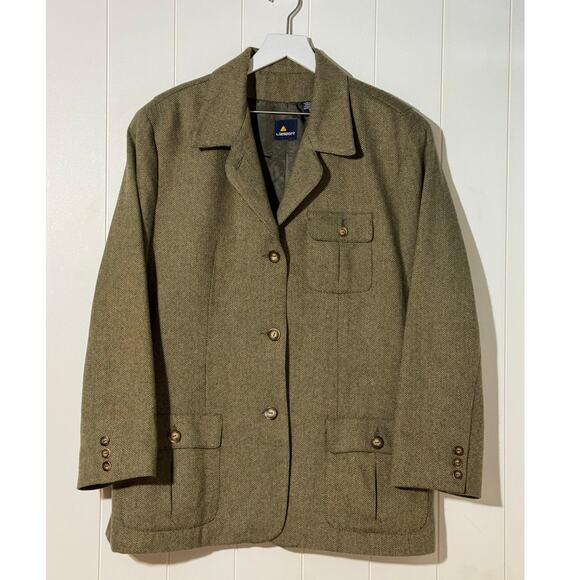 Liz Sport Herringbone Wool Blend Jacket Women’s Size 14 - Picture 1 of 15